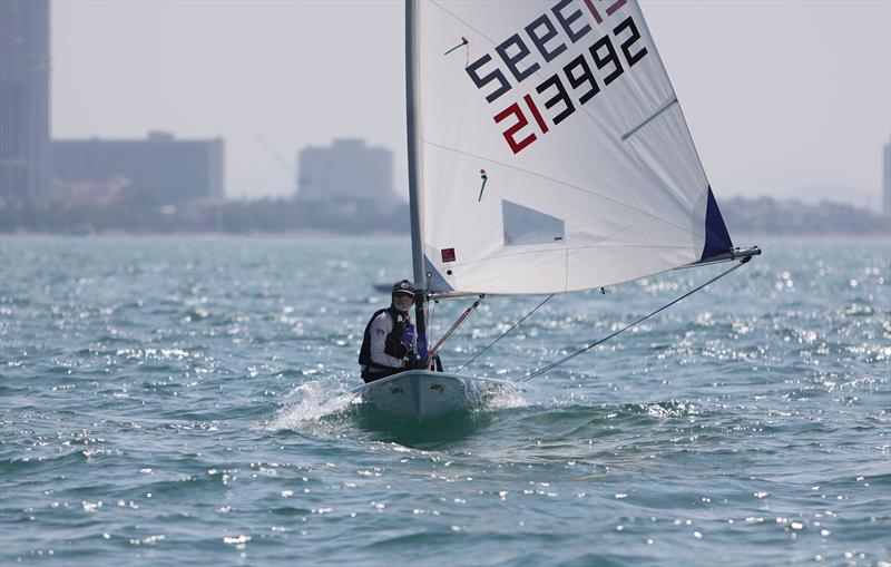 Rotjana Asawawatanaporn on day 3 of the Royal Varuna Yacht Club Open Masters Championship 2026 photo copyright Henry Weidmann taken at Royal Varuna Yacht Club and featuring the ILCA 6 class