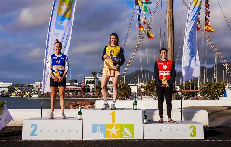 Women's ILCA podium - Lanzarote International Regatta 2026 - photo © Sailing Energy / Lanzarote Sailing Center