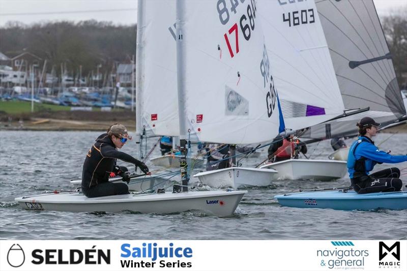 Selden Sailjuice Winter Series Grafham Grand Prix photo copyright Tim Olin / www.olinphoto.co.uk taken at Grafham Water Sailing Club and featuring the ILCA 6 class