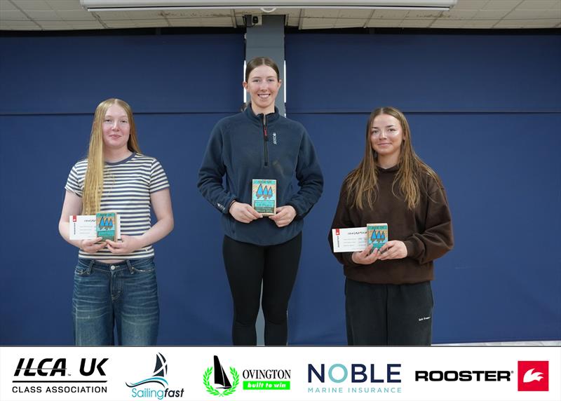 Girl's podium - Rooster ILCA 6 National Open at Weymouth - photo © Jon Emmett