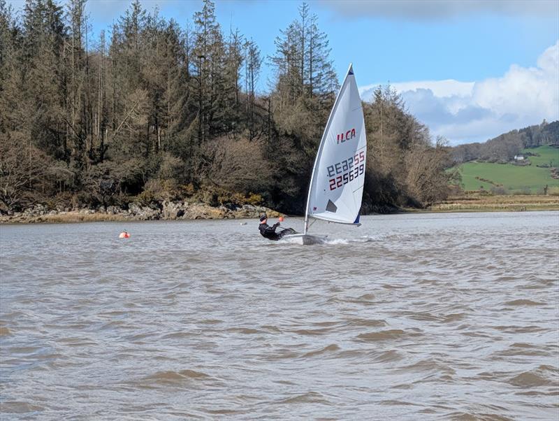 Finn Harris just off the Black Rock during the Solway Yacht Club Easter Weekend - photo © Richard Bishop