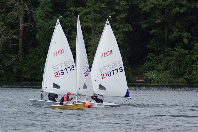 Close mark action - ILCA 6 open meeting at Chipstead - photo © Ian Cobb