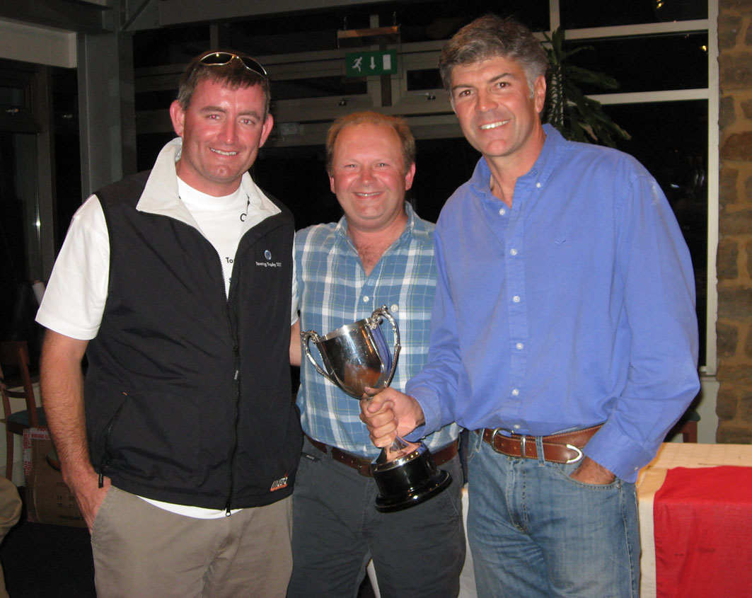 Laser SB3 National Champions, (left to right) Jeremy Troughton, Tony Kilby & Glenn Bourke photo copyright Clare Molloy taken at Hayling Island Sailing Club and featuring the SB20 class