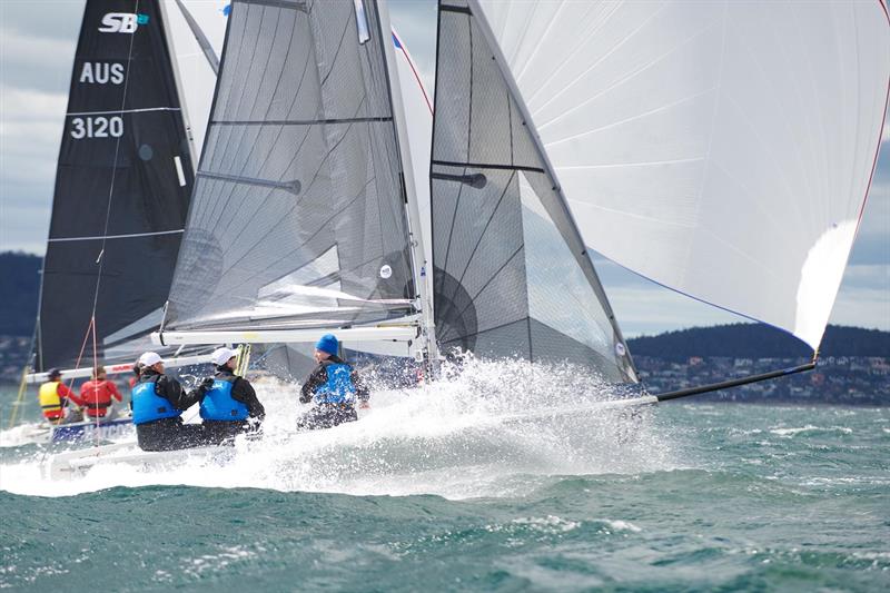 SB20 Australian Championship day 1 photo copyright Dane Lojek taken at Derwent Sailing Squadron and featuring the SB20 class