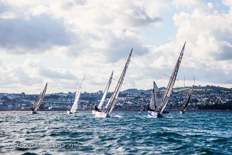 SB20 UK Nationals at Torbay day 2 photo copyright VR Sport Media taken at Royal Torbay Yacht Club and featuring the SB20 class