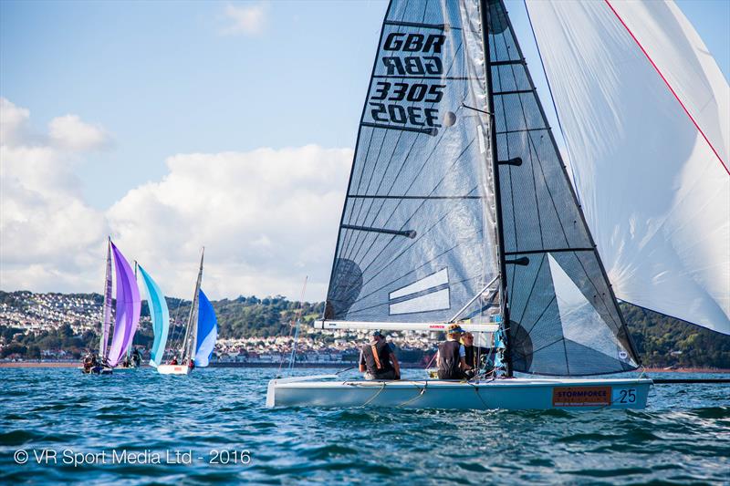 SB20 UK Nationals at Torbay day 2 photo copyright VR Sport Media taken at Royal Torbay Yacht Club and featuring the SB20 class