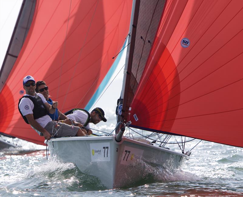 Difficult Woman had mixed results on day 4 of the SB20 Worlds at Cowes photo copyright Jennifer Burgis taken at Royal Yacht Squadron and featuring the SB20 class