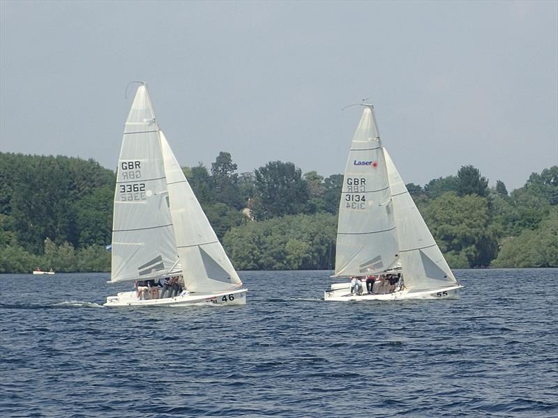 Fernhurst Books celebrates its 5th birthday with match racing and a dinner at Draycote Water photo copyright Draycote Water Sailing Club taken at Draycote Water Sailing Club and featuring the SB20 class