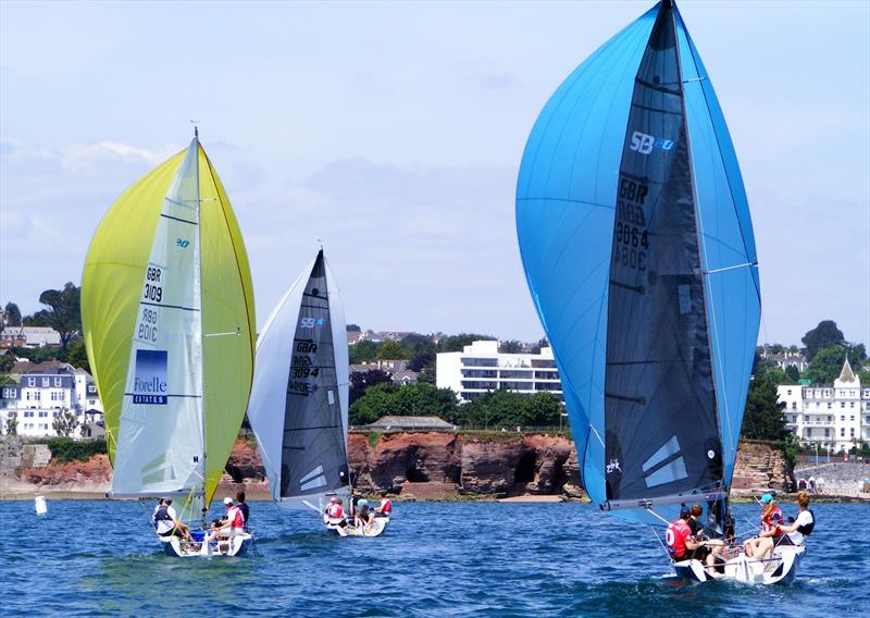 British Keelboat League in Torbay photo copyright Nigel Vick taken at Royal Torbay Yacht Club and featuring the SB20 class