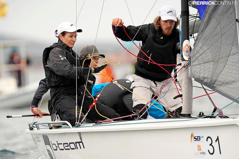 2019 SB20 World Championship day 1 photo copyright Pierrick Contin taken at COYCH Hyeres and featuring the SB20 class
