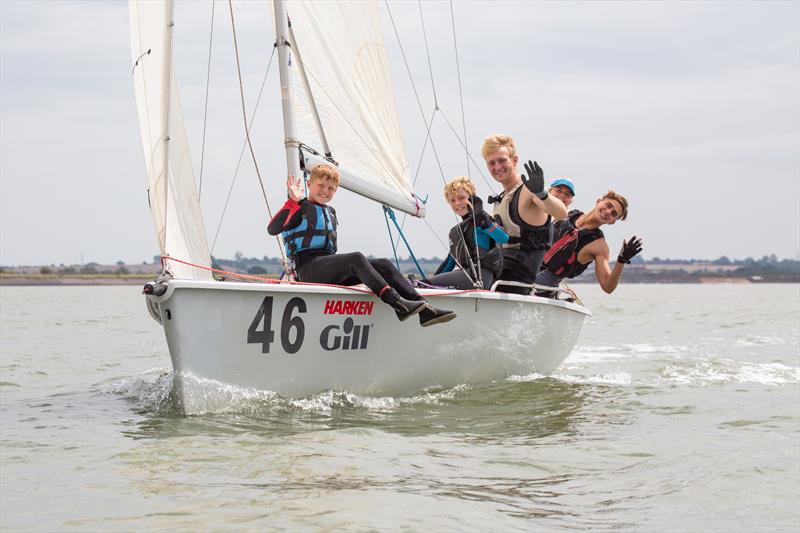 Marconi Sailing Club youth members sailing the SB20 at the 2019 Marconi Sailing Club Cadet Week photo copyright Sally Hitt taken at Marconi Sailing Club and featuring the SB20 class