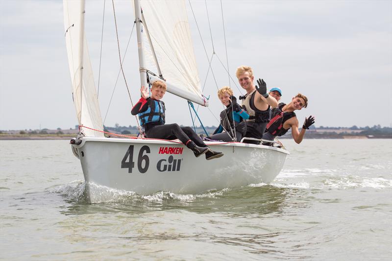 Marconi Sailing Club youth members sailing the SB20 at the 2019 Marconi Sailing Club Cadet Week photo copyright Sally Hitt taken at Marconi Sailing Club and featuring the SB20 class