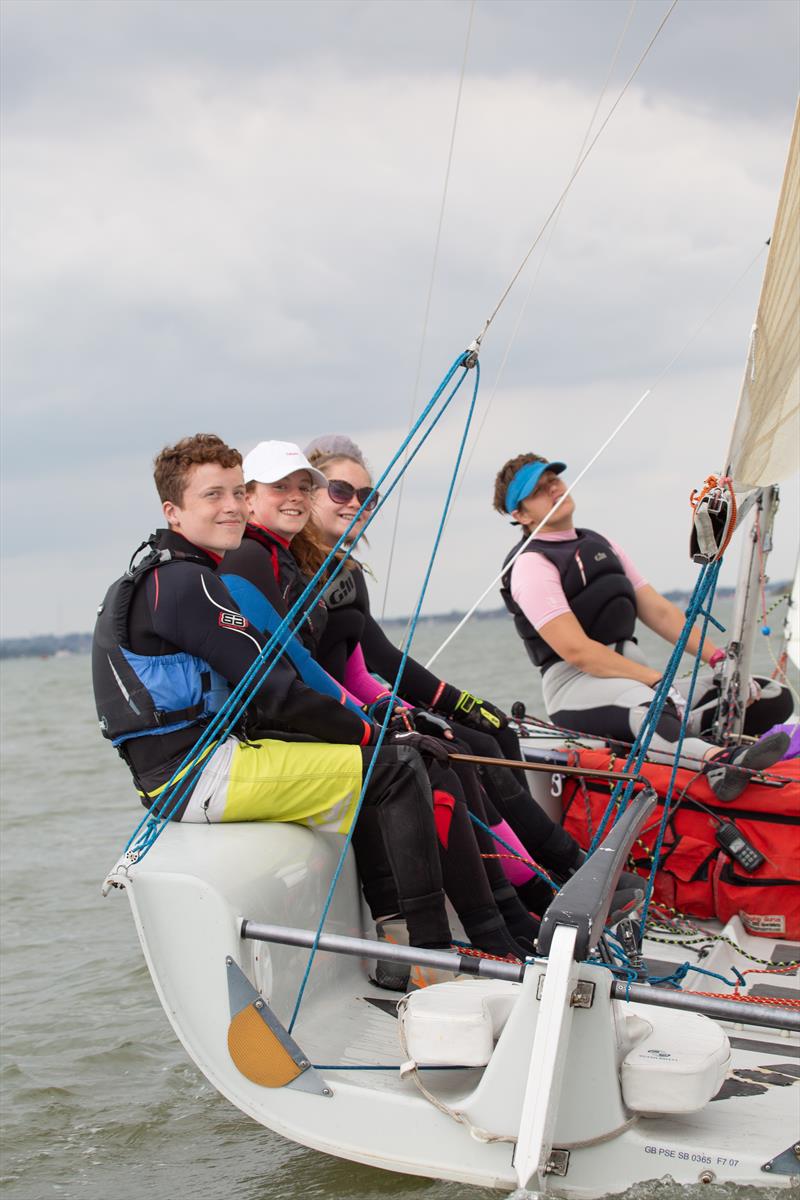 Marconi Sailing Club youth members sailing the SB20 at the 2019 Marconi Sailing Club Cadet Week photo copyright Sally Hitt taken at Marconi Sailing Club and featuring the SB20 class