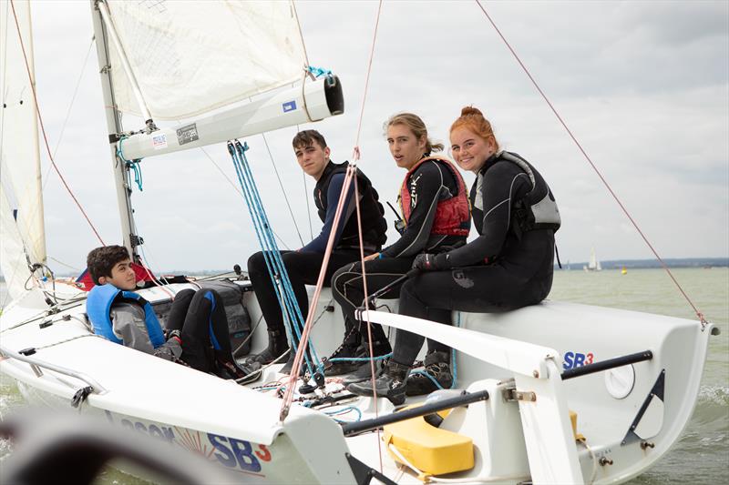 Marconi Sailing Club youth members sailing the SB20 at the 2019 Marconi Sailing Club Cadet Week - photo © Sally Hitt