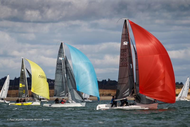 Carnage, SB20 during HYS Hamble Winter Series Race Week 2 photo copyright Paul Wyeth / www.pwpictures.com taken at Hamble River Sailing Club and featuring the SB20 class