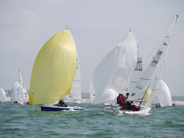 Laser SB3 nationals day 2 photo copyright Jon Ayton taken at Brighton Marina Yacht Club and featuring the SB20 class