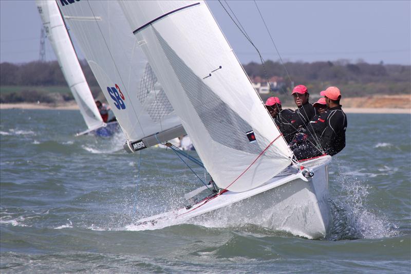 Warsash Spring Championship day 1 photo copyright Eddie Mays taken at Warsash Sailing Club and featuring the SB20 class