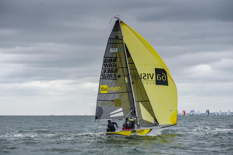 Helly Hansen Warsash Spring Series day 6 photo copyright Andrew Adams / www.closehauledphotography.com taken at Warsash Sailing Club and featuring the SB20 class