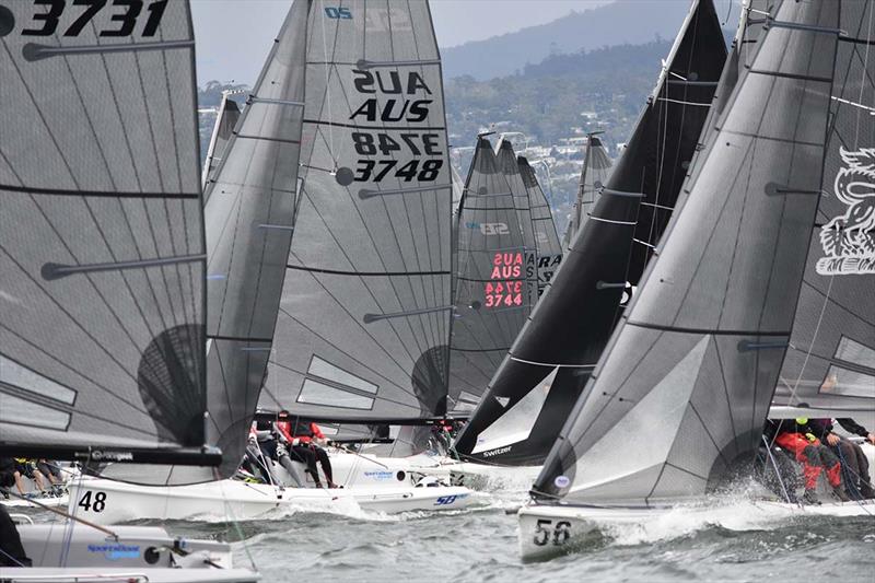 The 2018 SB20 Australian Championship fleet in action photo copyright Jane Austin taken at  and featuring the SB20 class