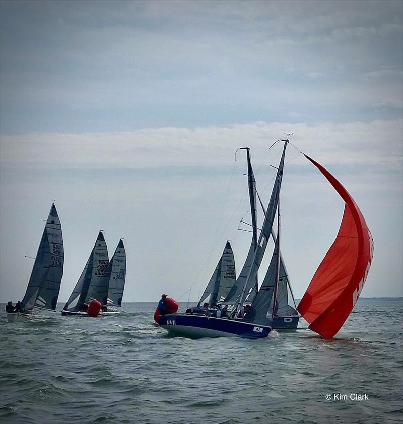 Close racing at the SB20 UK National Championships photo copyright Kim Clark taken at Royal Southern Yacht Club and featuring the SB20 class