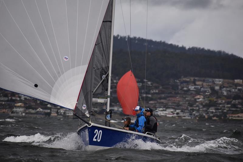 Defending champions - The Taz Racing Team - 2021 SB20 Australian Championship photo copyright Jane Austin taken at Derwent Sailing Squadron and featuring the SB20 class