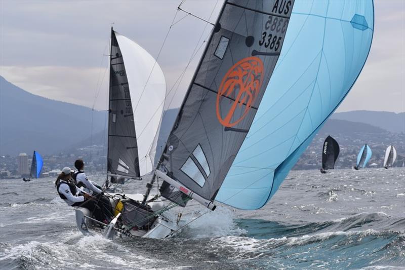 The Fahan School had some good speed downwind - 2021 SB20 Australian Championship photo copyright Jane Austin taken at Derwent Sailing Squadron and featuring the SB20 class