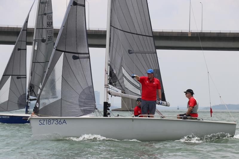Team Tara planning their route for the first race - SB20 National Championships Singapore - photo © Raffles Marina