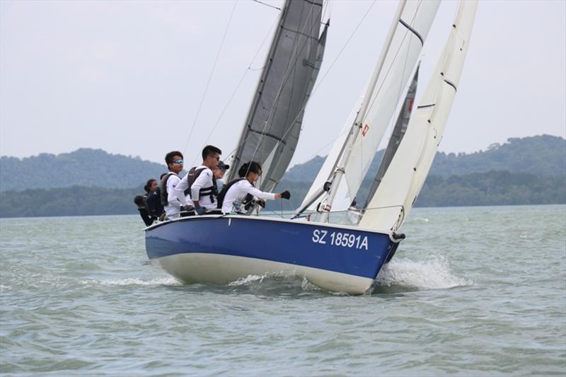 Action shot of a team from Singapore Management University - SB20 National Championships Singapore - photo © Raffles Marina