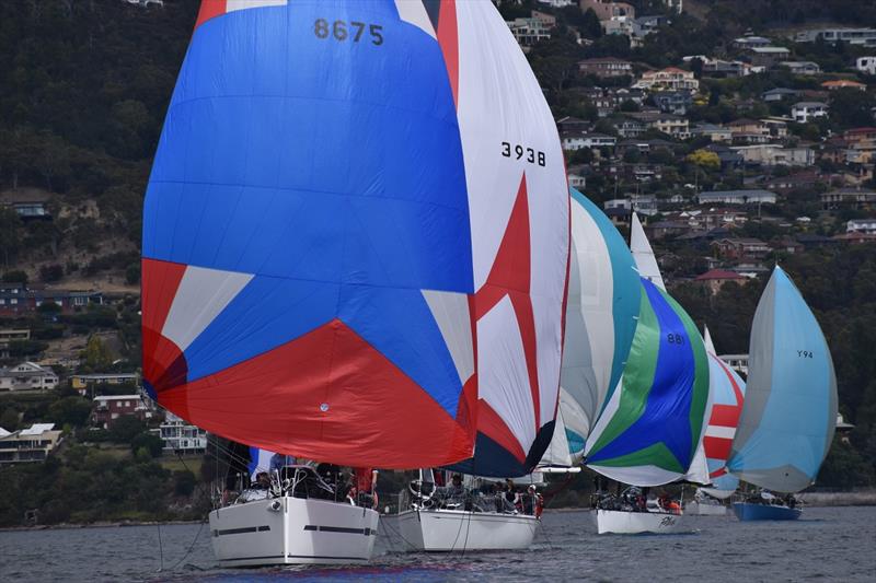 A colourful fleet and lots of action is guaranteed at the Banjos Shoreline Crown Series Bellerive Regatta photo copyright Jane Austin taken at Bellerive Yacht Club and featuring the SB20 class