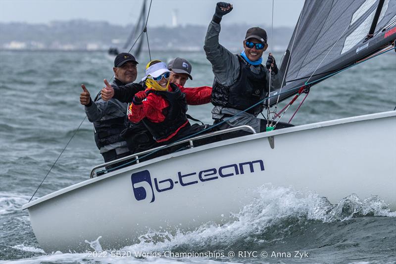 2022 SB20 Worlds at Dun Loughaire day 2 photo copyright Anna Zykova taken at Royal Irish Yacht Club and featuring the SB20 class