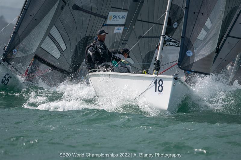 2022 SB20 Worlds at Dun Loughaire day 3 photo copyright Annraoi Blaney taken at Royal Irish Yacht Club and featuring the SB20 class