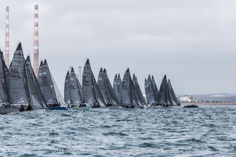 2022 SB20 Worlds at Dun Loughaire day 4 photo copyright Anna Zykova taken at Royal Irish Yacht Club and featuring the SB20 class