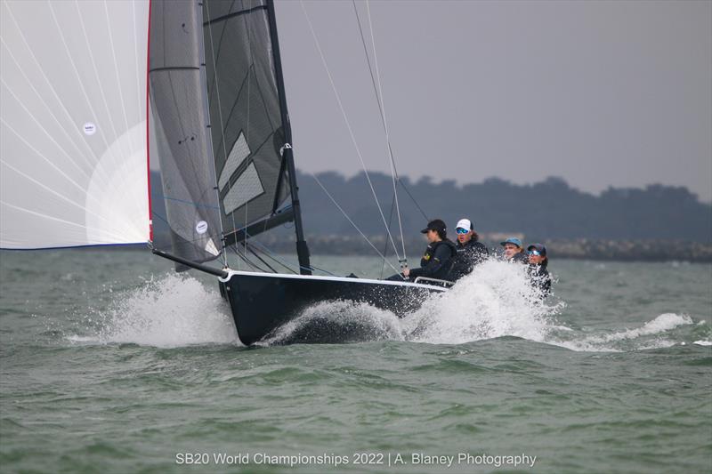 2022 SB20 Worlds at Dun Loughaire day 4 photo copyright Annraoi Blaney taken at Royal Irish Yacht Club and featuring the SB20 class