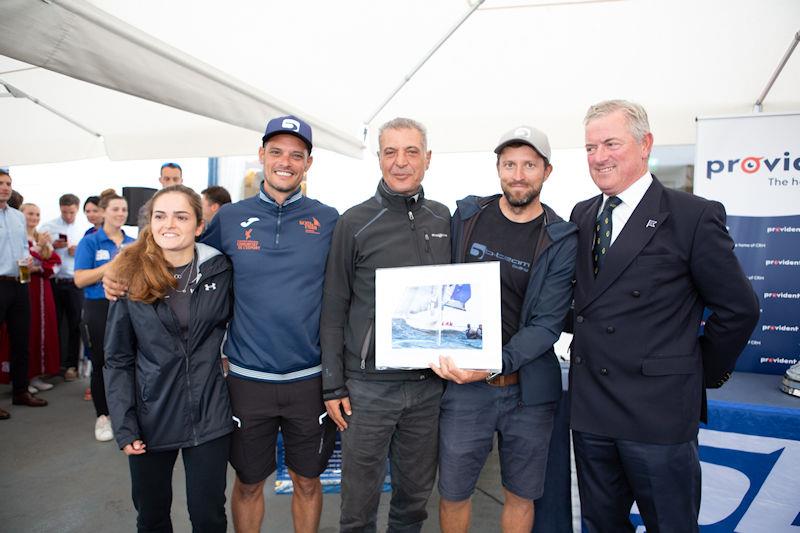 2022 SB20 Worlds at Dun Loughaire prize giving photo copyright Anna Zykova taken at Royal Irish Yacht Club and featuring the SB20 class