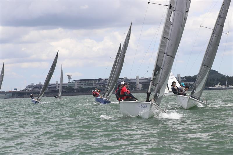 Sailors racing toward the top mark - 2022 SB20 National Championships - photo © Raffles Marina