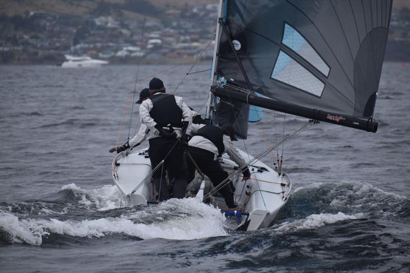 Aeolus on day 2 of the 2022 SB20 Australian Championship in Hobart photo copyright Jane Austin taken at Royal Yacht Club of Tasmania and featuring the SB20 class