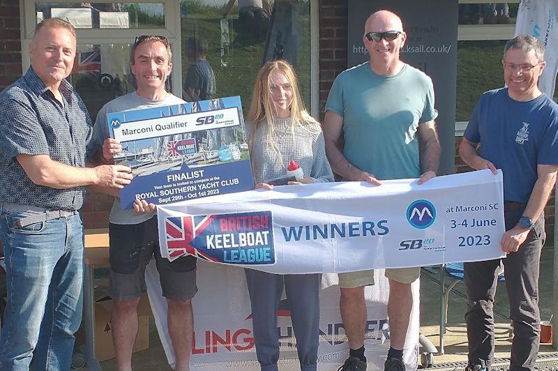 Winners, Team Chichester, with their invite to final - British Keelboat League at Marconi - photo © Jenny Ball