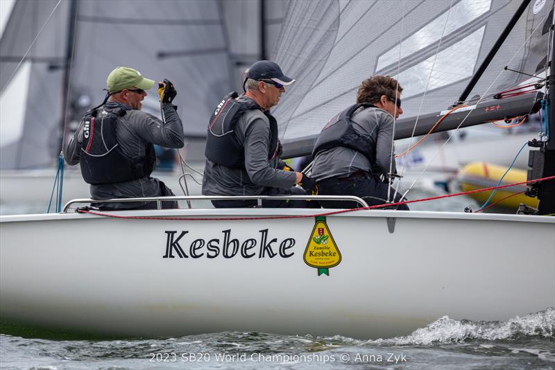 SB20 World Championships 2023 - Day 1 photo copyright Anna Zykova taken at Jachtclub Scheveningen and featuring the SB20 class