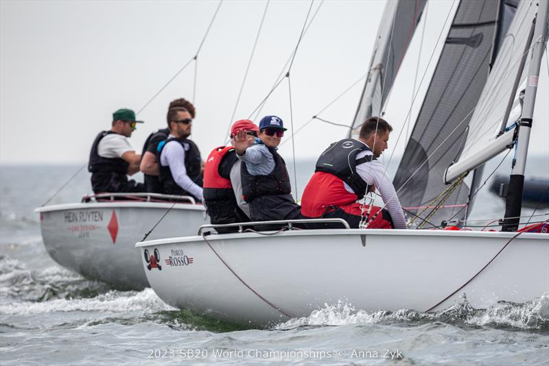 SB20 World Championships 2023 - Day 1 photo copyright Anna Zykova taken at Jachtclub Scheveningen and featuring the SB20 class