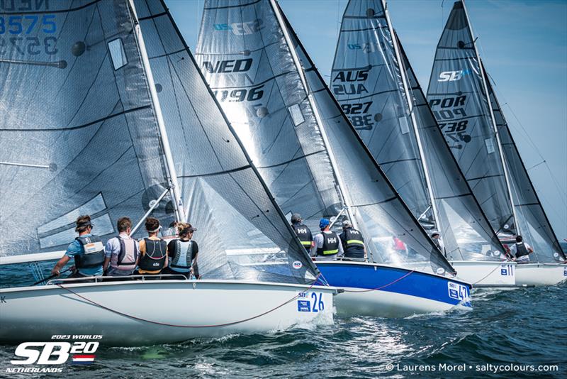 2023 SB20 World Championships - Day 2 photo copyright Laurens Morel / www.saltycolours.com taken at Jachtclub Scheveningen and featuring the SB20 class