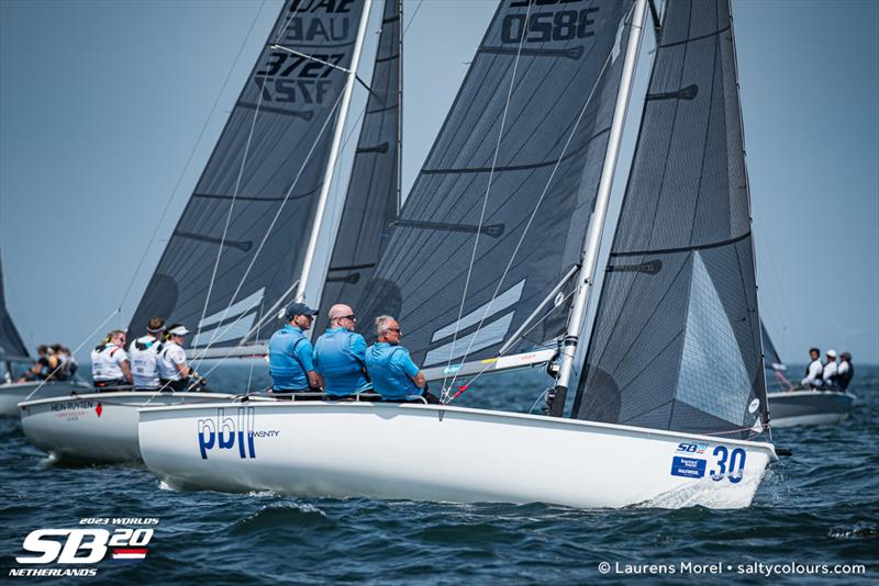 2023 SB20 World Championships - Day 2 photo copyright Laurens Morel / www.saltycolours.com taken at Jachtclub Scheveningen and featuring the SB20 class