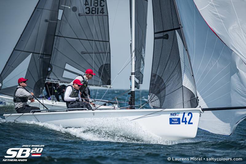 2023 SB20 World Championships - Day 3 photo copyright Laurens Morel / www.saltycolours.com taken at Jachtclub Scheveningen and featuring the SB20 class