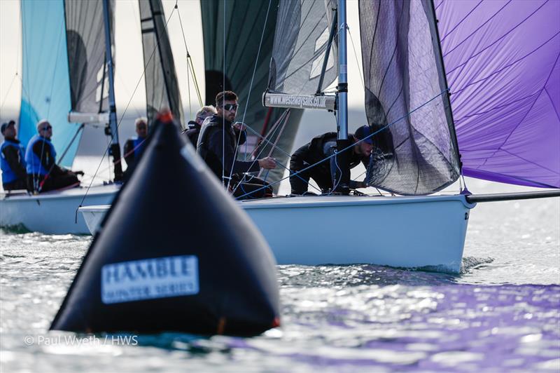 Xcellent - 42nd Hamble Winter Series - Week 3 photo copyright Paul Wyeth / www.pwpictures.com taken at Hamble River Sailing Club and featuring the SB20 class