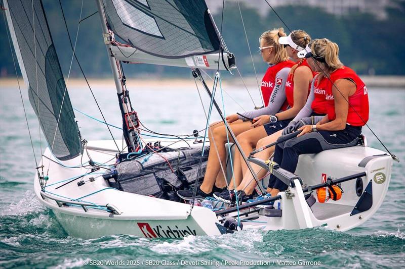 SB20 World Championship 2025 in Singapore - Day 4 photo copyright Peak Production / Viola Devoti and Matteo Garrone taken at ONE15 Marina Club and featuring the SB20 class