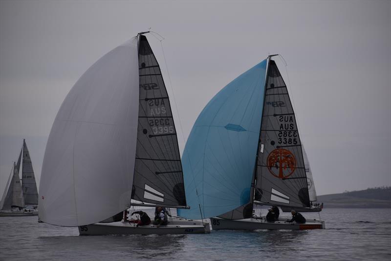 Wedgewood and Fahan School ghosting along on the River Derwent in Hobart photo copyright Jane Austin taken at Bellerive Yacht Club and featuring the SB20 class