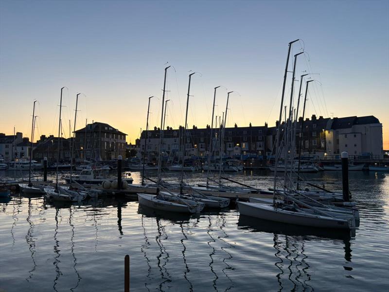 Boats at sunset - Sailing Chandlery SB20 UK National Championship at Weymouth - photo © SB20 Class UK