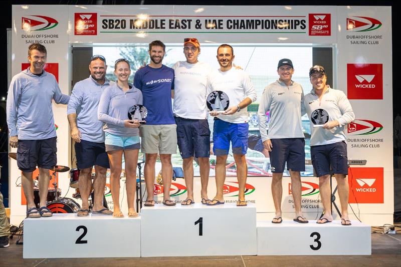2025 Wicked SB20 Middle East & UAE Championships - Michel Pajak's Supersonic won on Corinthian photo copyright Mikey Brignall / DOSC taken at Dubai Offshore Sailing Club and featuring the SB20 class