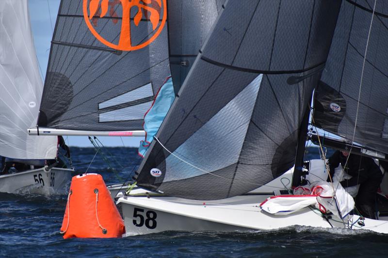 It's a very tight fleet on Day One of the regatta - 2026 Storm Bay Apparel SB20 Australian Championship - photo © Jane Austin
