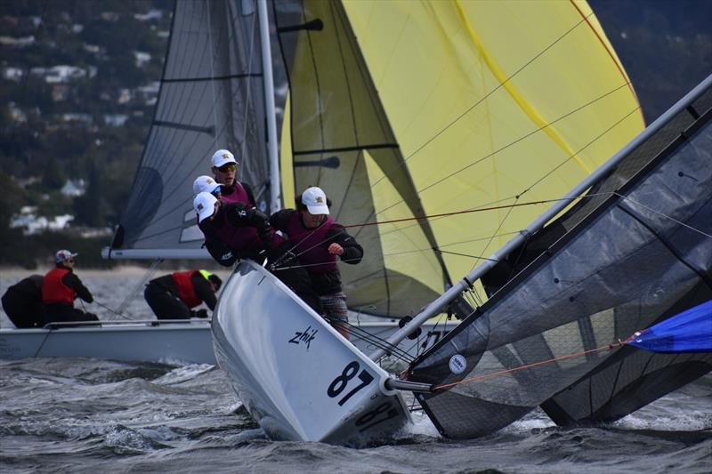 The wind was flicking about a bit on Day One - 2026 Storm Bay Apparel SB20 Australian Championship - photo © Jane Austin