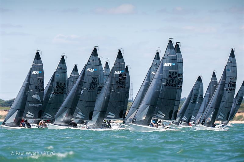 Rovika SB20 Open UK National Championship at Cowes photo copyright Paul Wyeth / www.pwpictures.com taken at Royal London Yacht Club and featuring the SB20 class